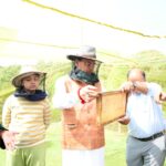 मुख्यमंत्री आवास परिसर में शहद निष्कासन कार्य किया गया पहले चरण में 60 किलोग्राम शहद निकाला गया