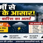 गर्मी से राहत के आसार, कल से बारिश का अलर्टकई जनपदों के लिए जारी किया गया आरेंज अलर्ट